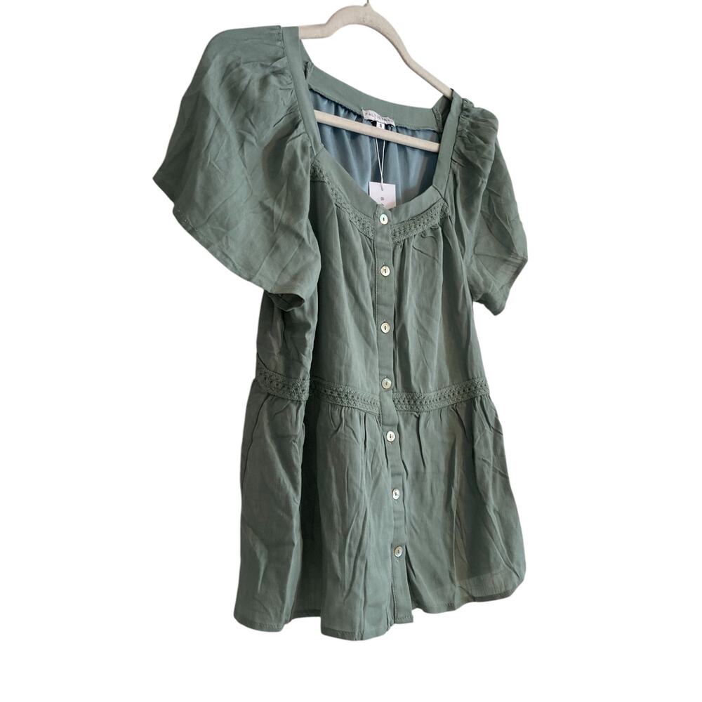 Nwt Baltic Born Unity Button Down Sage Green Rayo… - image 4